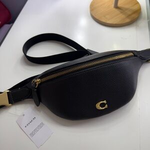 Coach Black and Gold Belt Bag